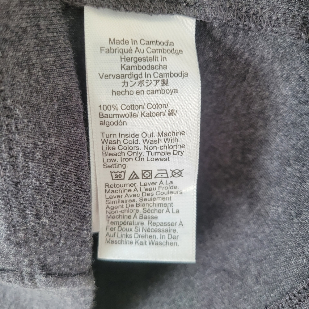 J. Crew Dark Gray Long Sleeve Top with Gold Accents - Picture 8 of 11
